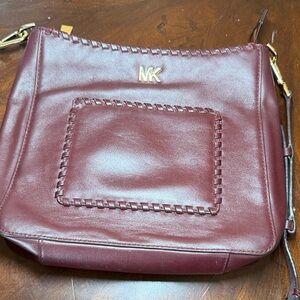 Michael Kors Wine Leather Crossbody Bag